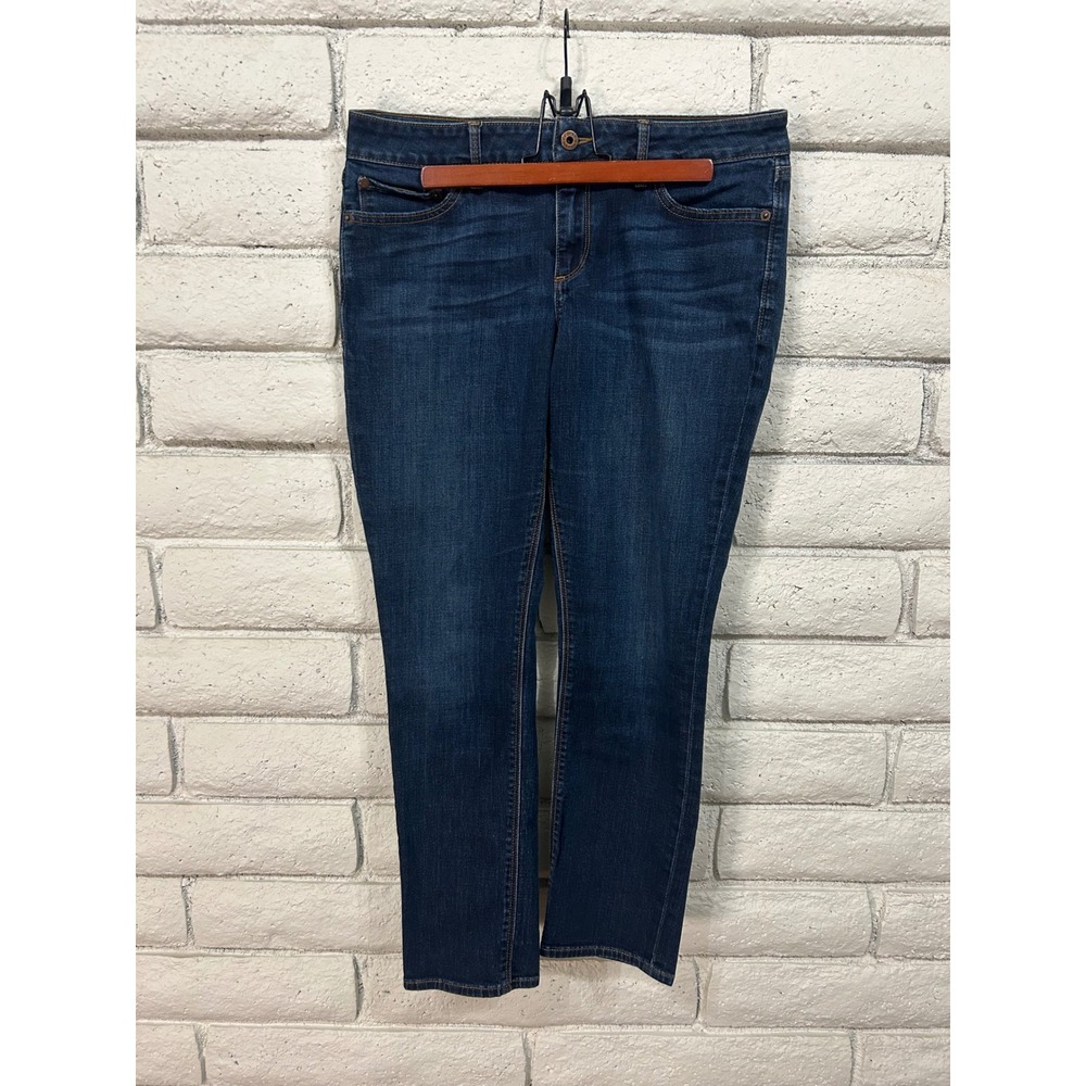 Lucky Brand‎ Women Dark Wash Mid Rise Straight Leg Jeans Size 10/30 Blue Denim